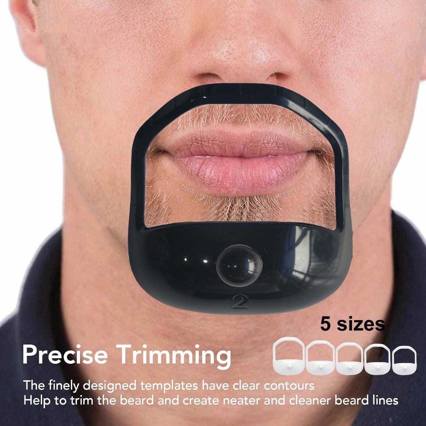 Beard Styling Stencils 5 Piece Beard and Moustache Guides