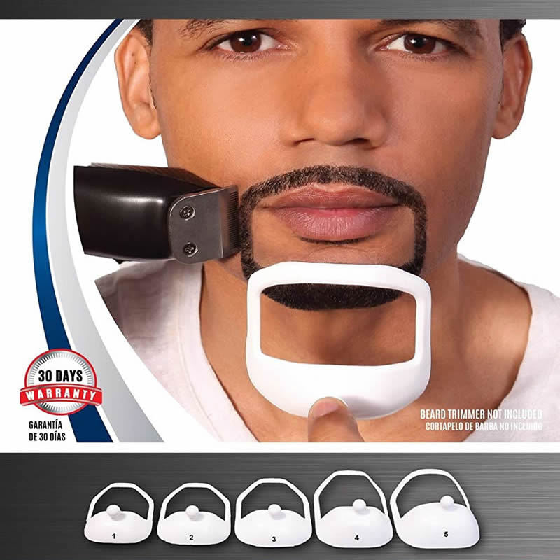 Beard Styling Stencils 5 Piece Beard and Moustache Guides