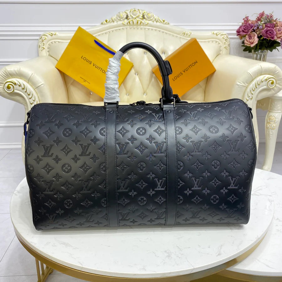 2024 new pure black printed travel storage bag PD0424041906