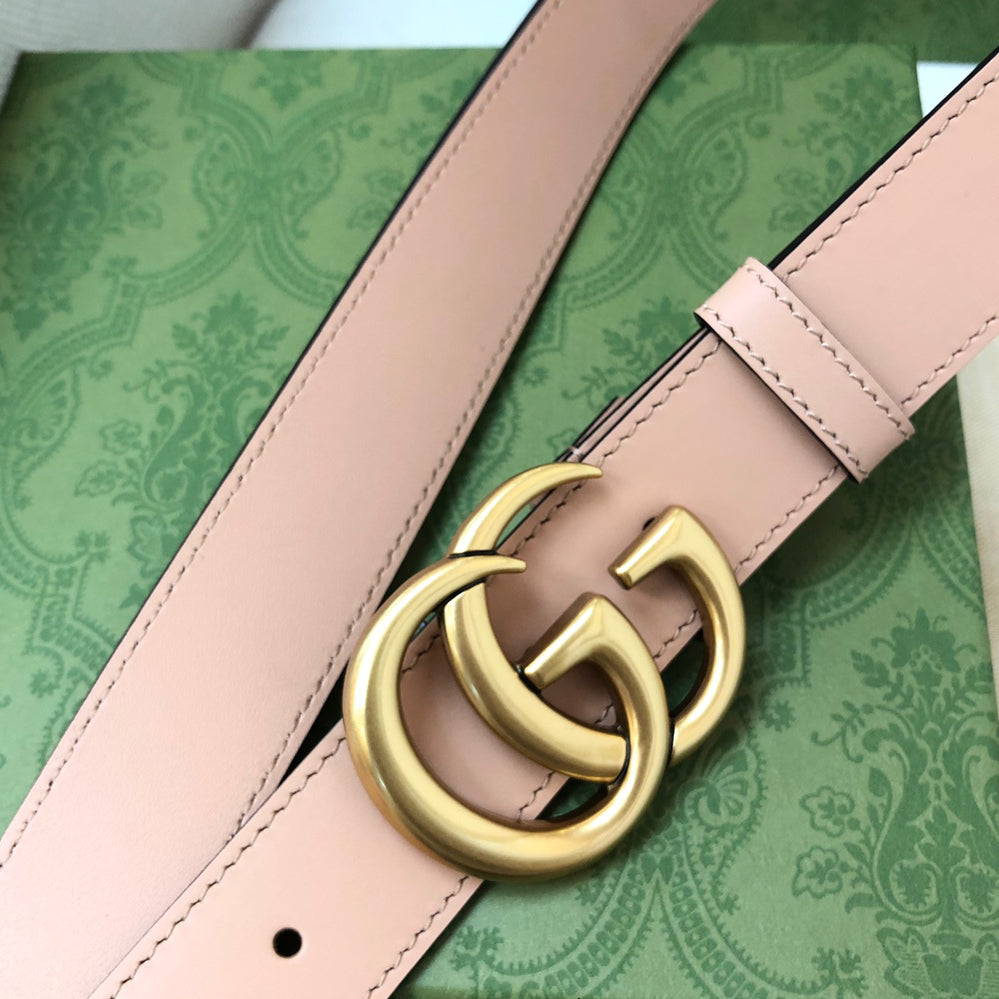 Classic Ancient Gold Buckle Simple Belt