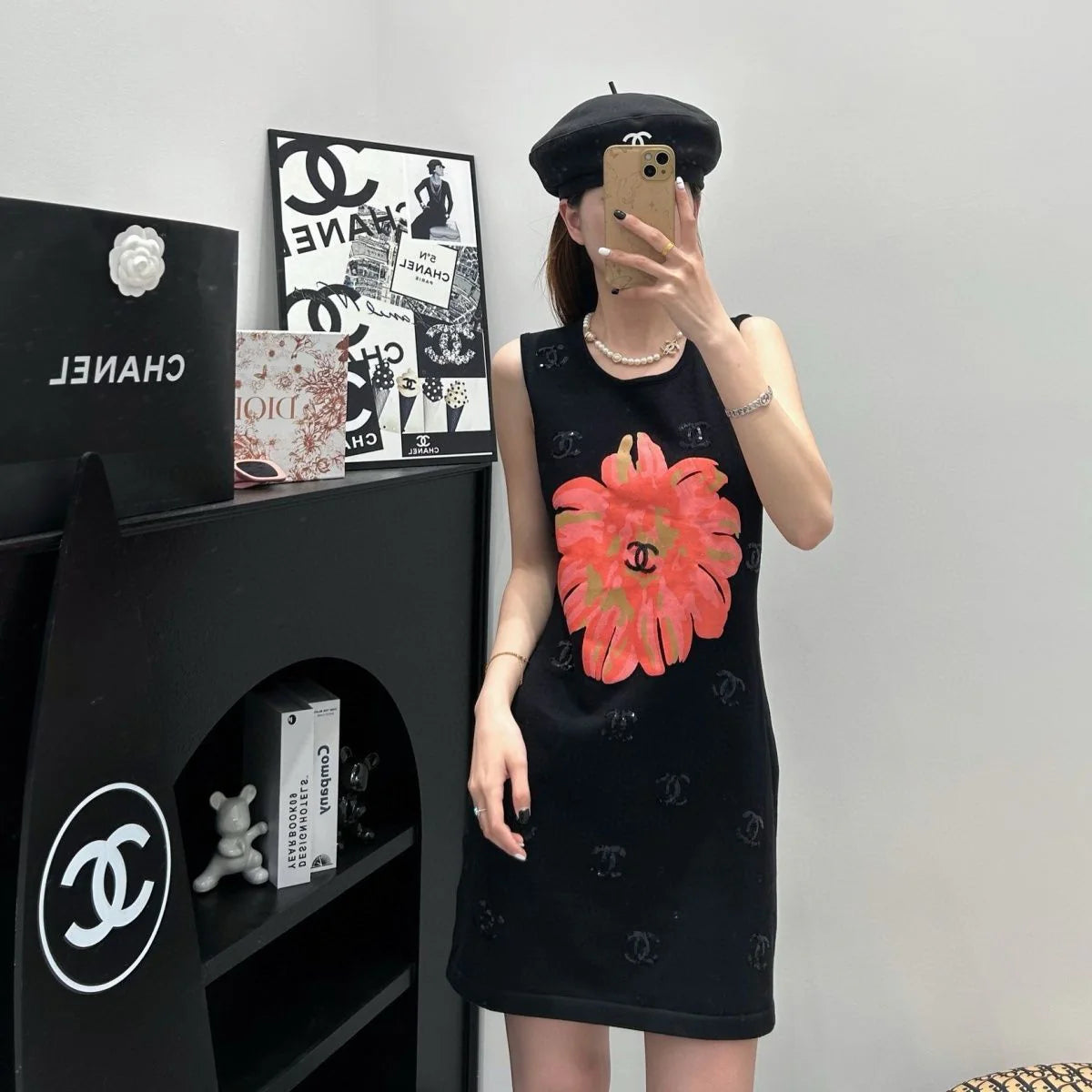 New Fashion Versatile Knitted Vest Skirt 1024041701