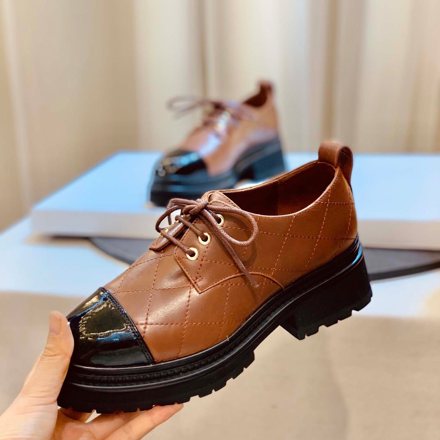 2023 autumn and winter new products Paris catwalk style rhombic chunky heel boots series XC1523081703