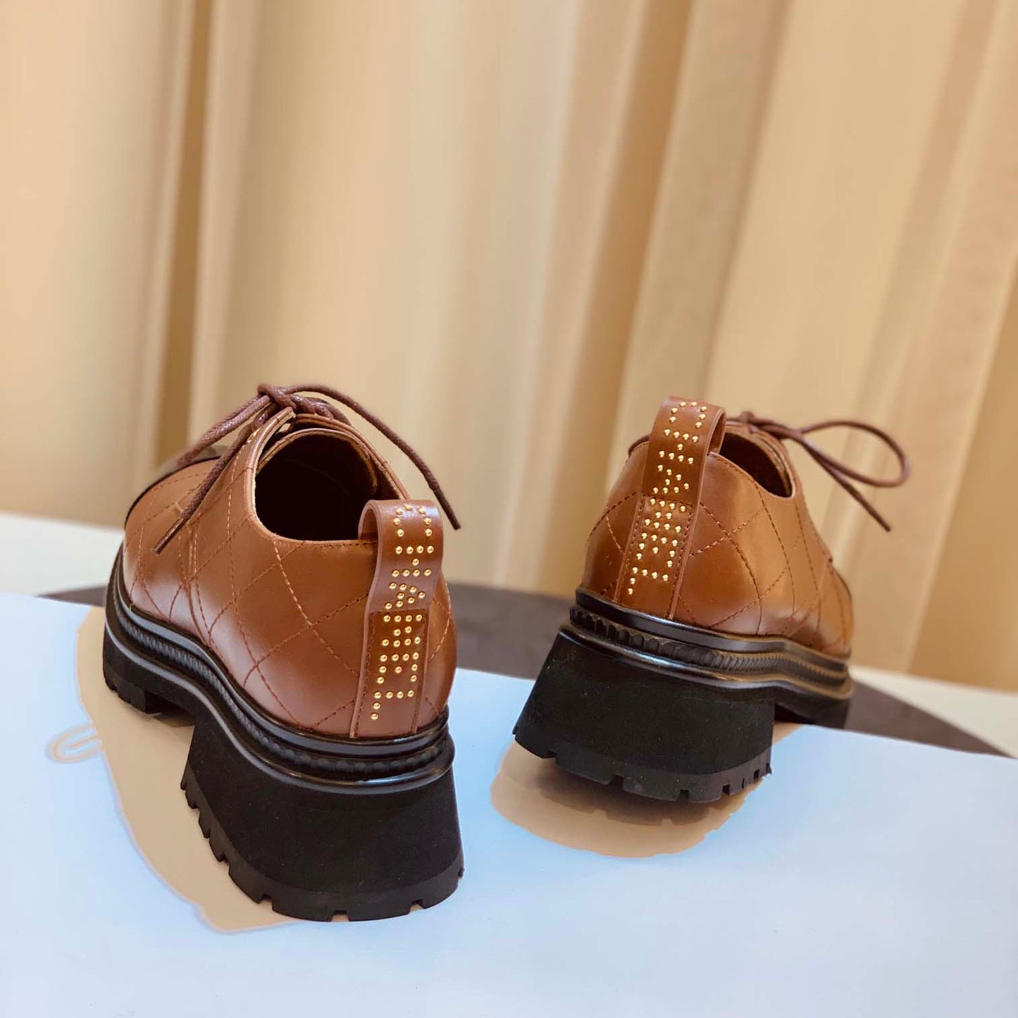 2023 autumn and winter new products Paris catwalk style rhombic chunky heel boots series XC1523081703