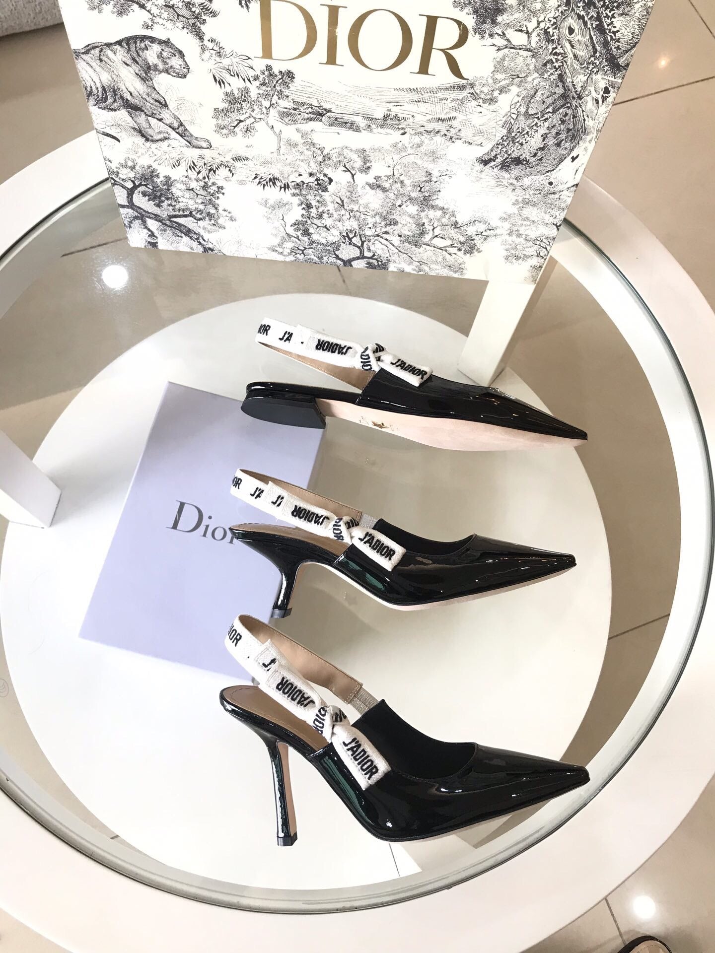 Dio Pointed bow letter ribbon slingback slingback shoes 0724070401