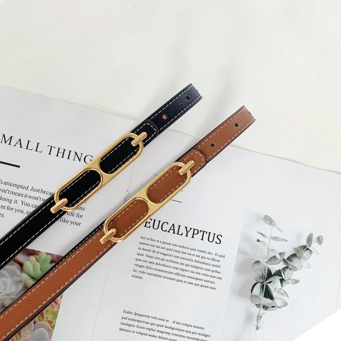 New H Family Leather Fine Belt 1024032019