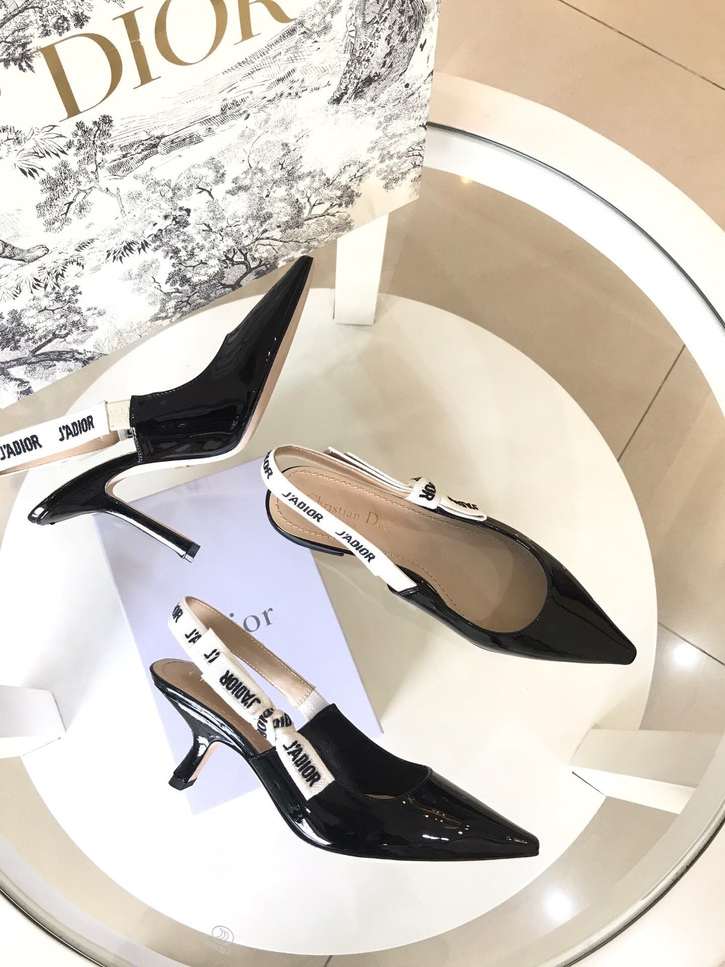 Dio Pointed bow letter ribbon slingback slingback shoes 0724070401