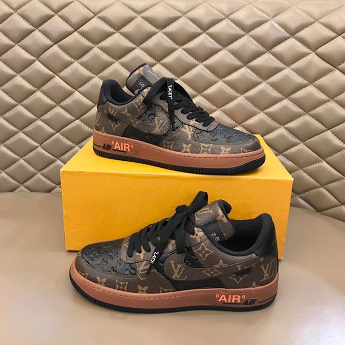 Printed Force One Couple Sports Shoes