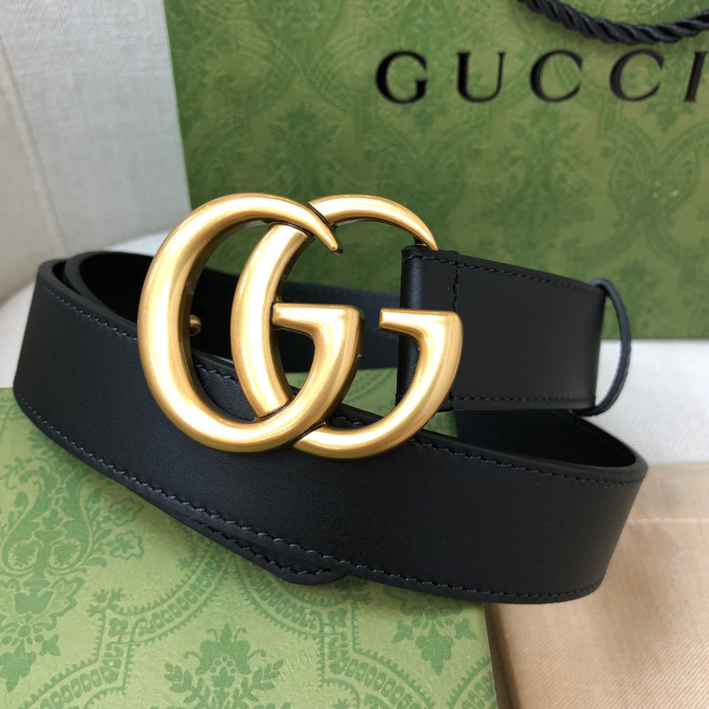 Classic Ancient Gold Buckle Simple Belt