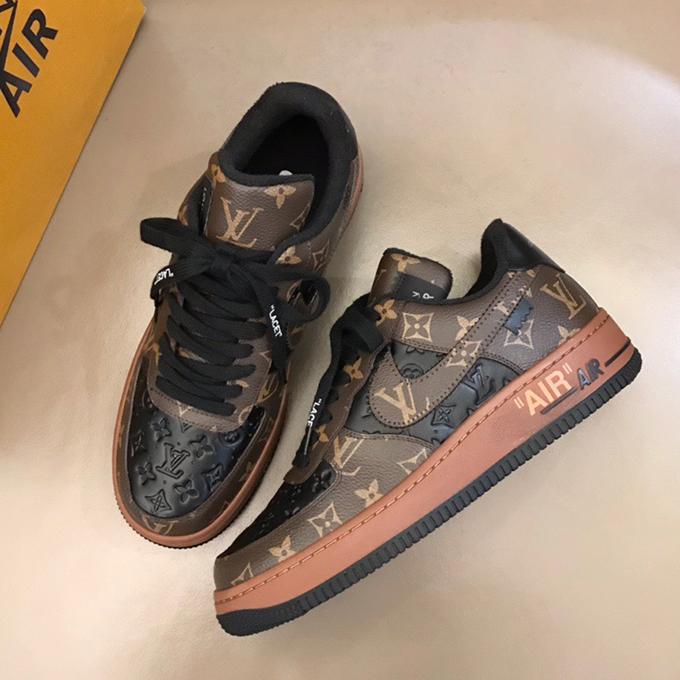 Printed Force One Couple Sports Shoes