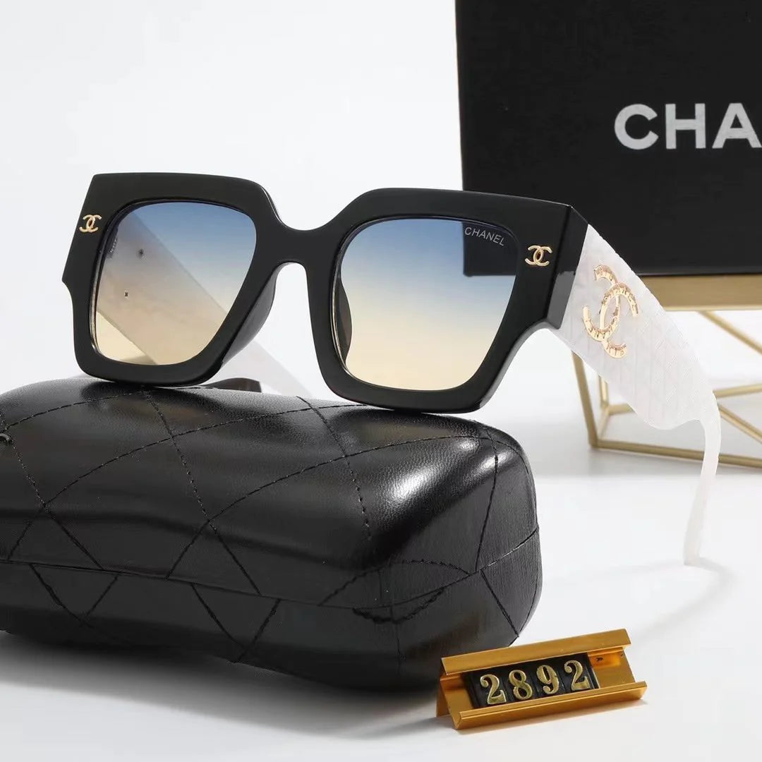 New Fashion Women's Sunglasses Street Photoshoot Travel Anti-glare Large Frame Sunglasses PD05202411905