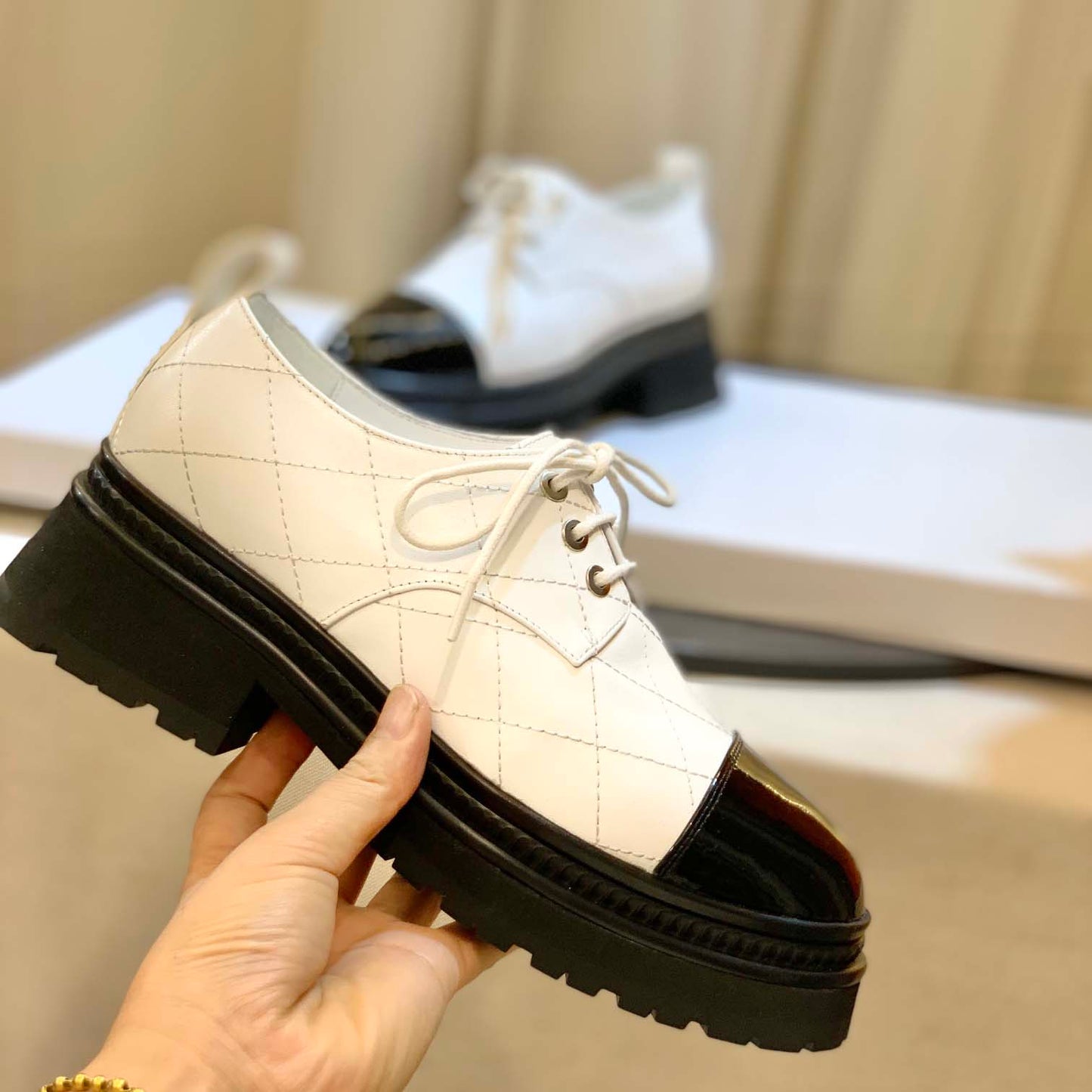 2023 autumn and winter new products Paris catwalk style rhombic chunky heel boots series XC1523081703