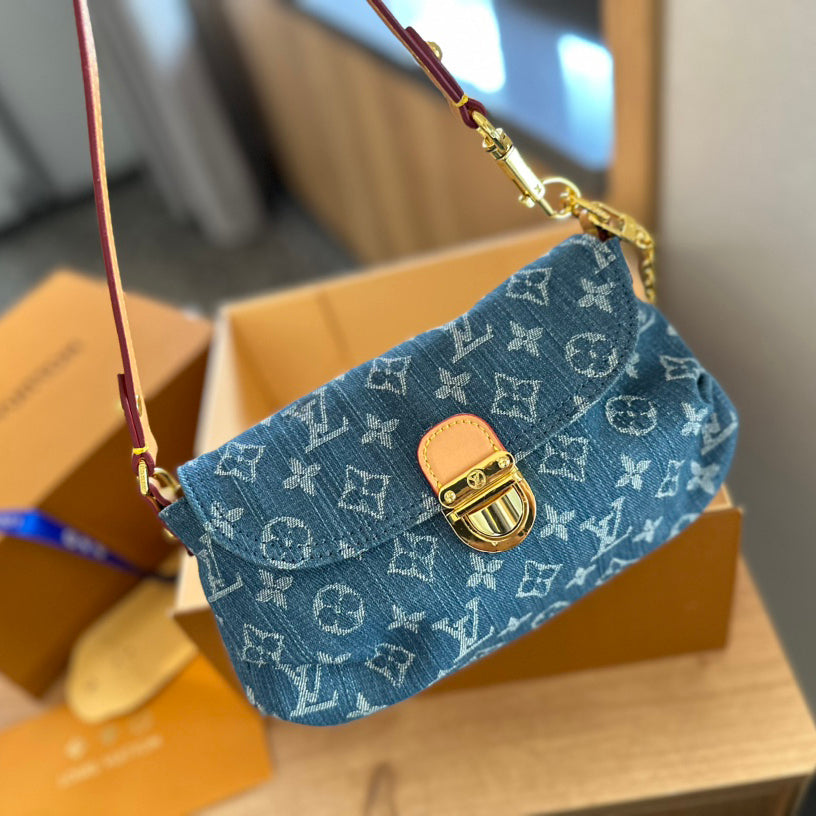 Denim chain armpit bag 1824042102