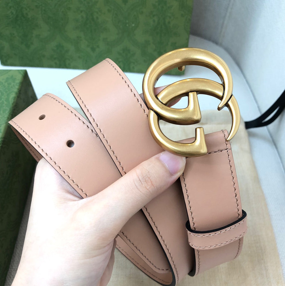 Classic Ancient Gold Buckle Simple Belt