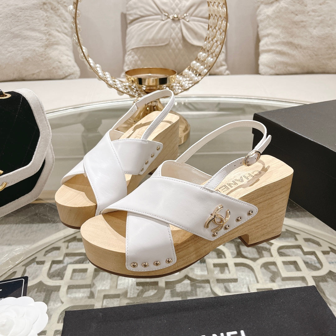 CNL24ss wood grain platform sandals 0724071707
