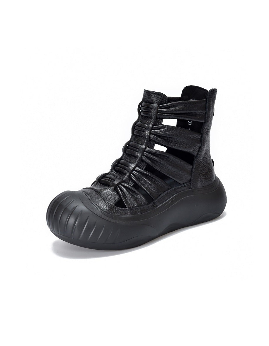 Handmade Breathable Wide Toe Box Boots Sandals
