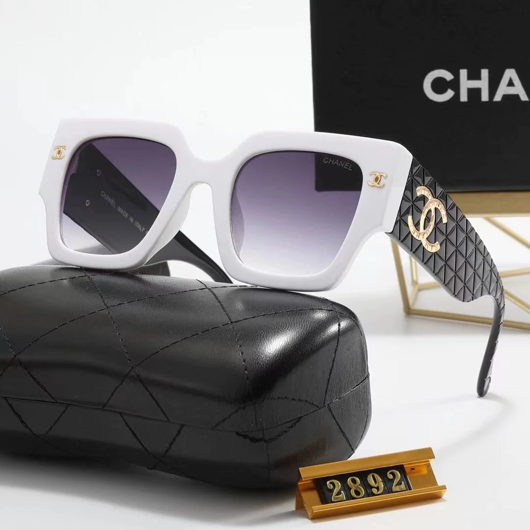 New Fashion Women's Sunglasses Street Photoshoot Travel Anti-glare Large Frame Sunglasses PD05202411905