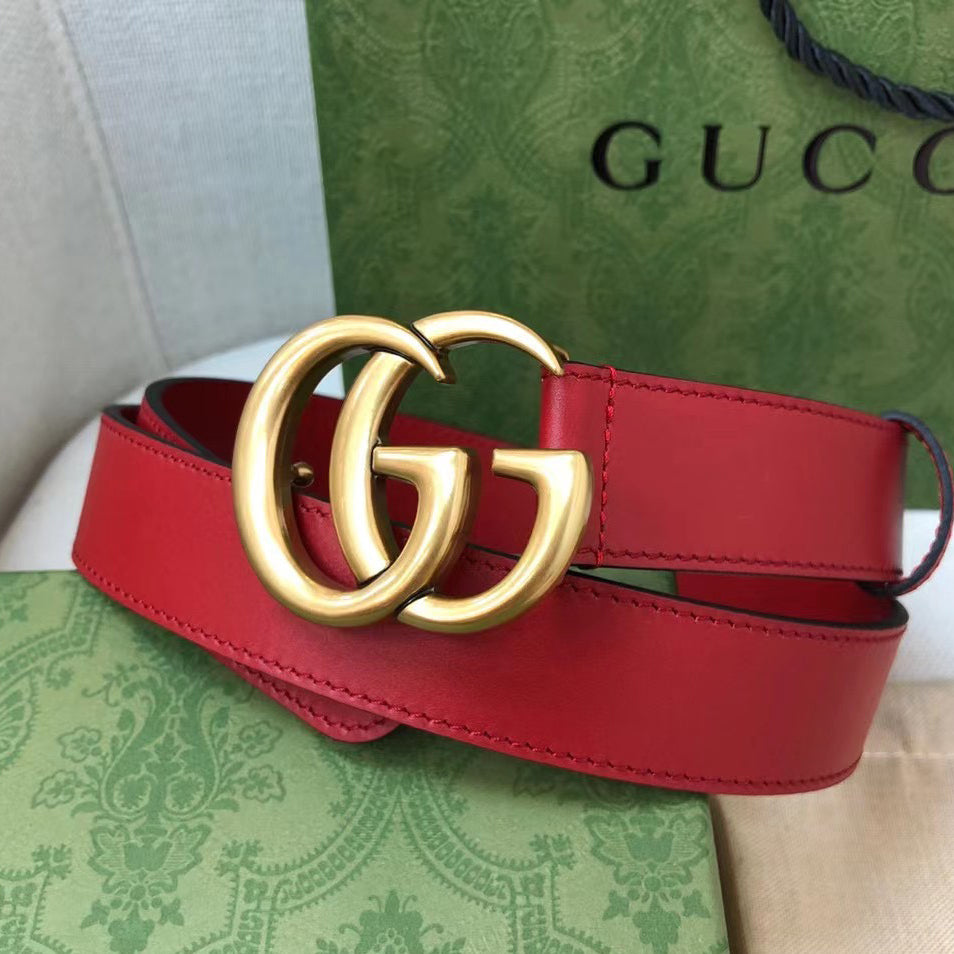 Classic Ancient Gold Buckle Simple Belt