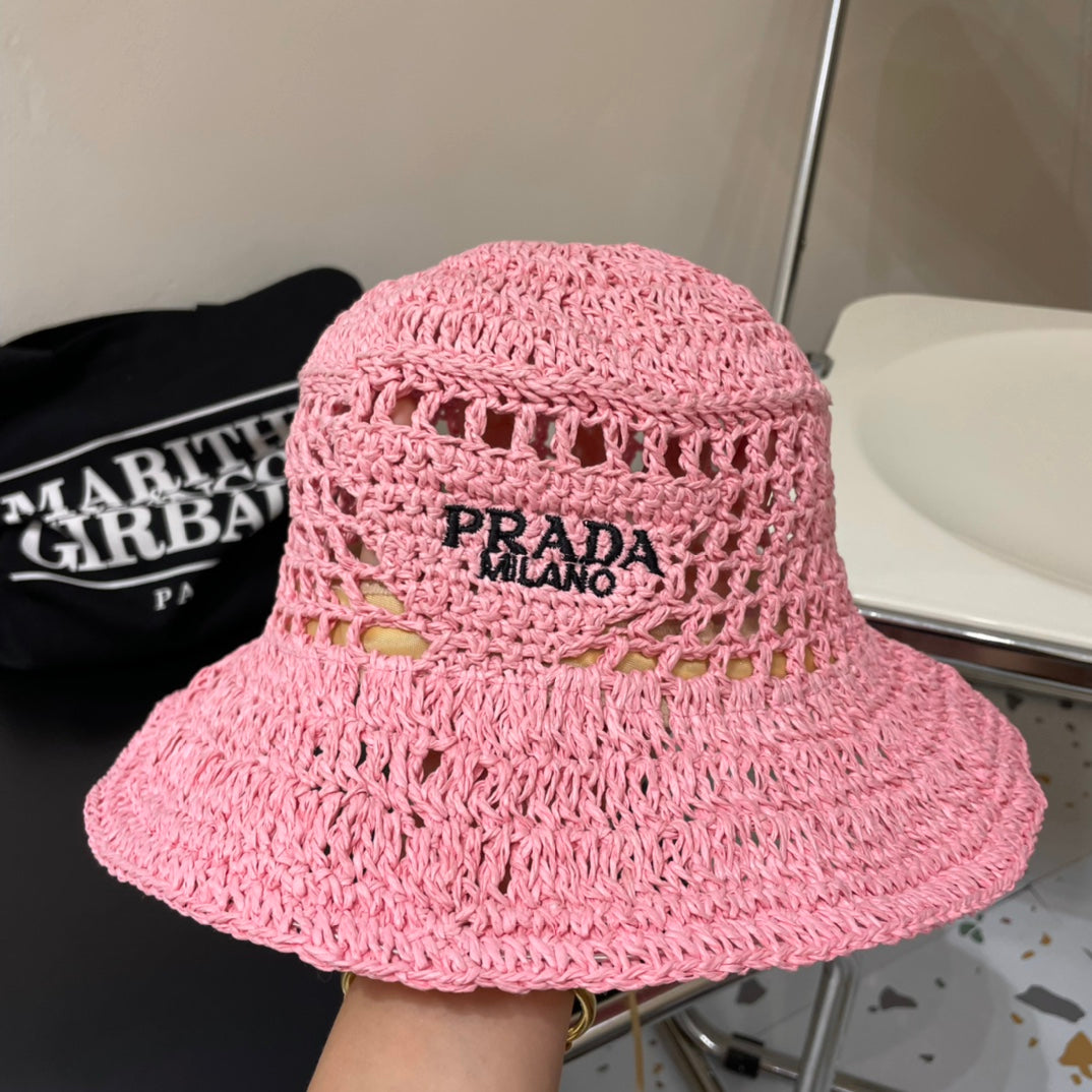PRD fashion hand-woven straw bucket hat 0724062401