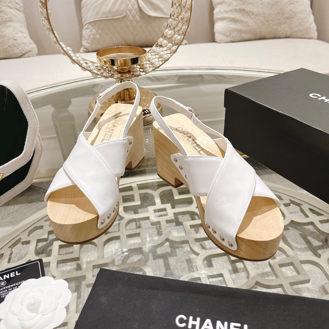 CNL24ss wood grain platform sandals 0724071707
