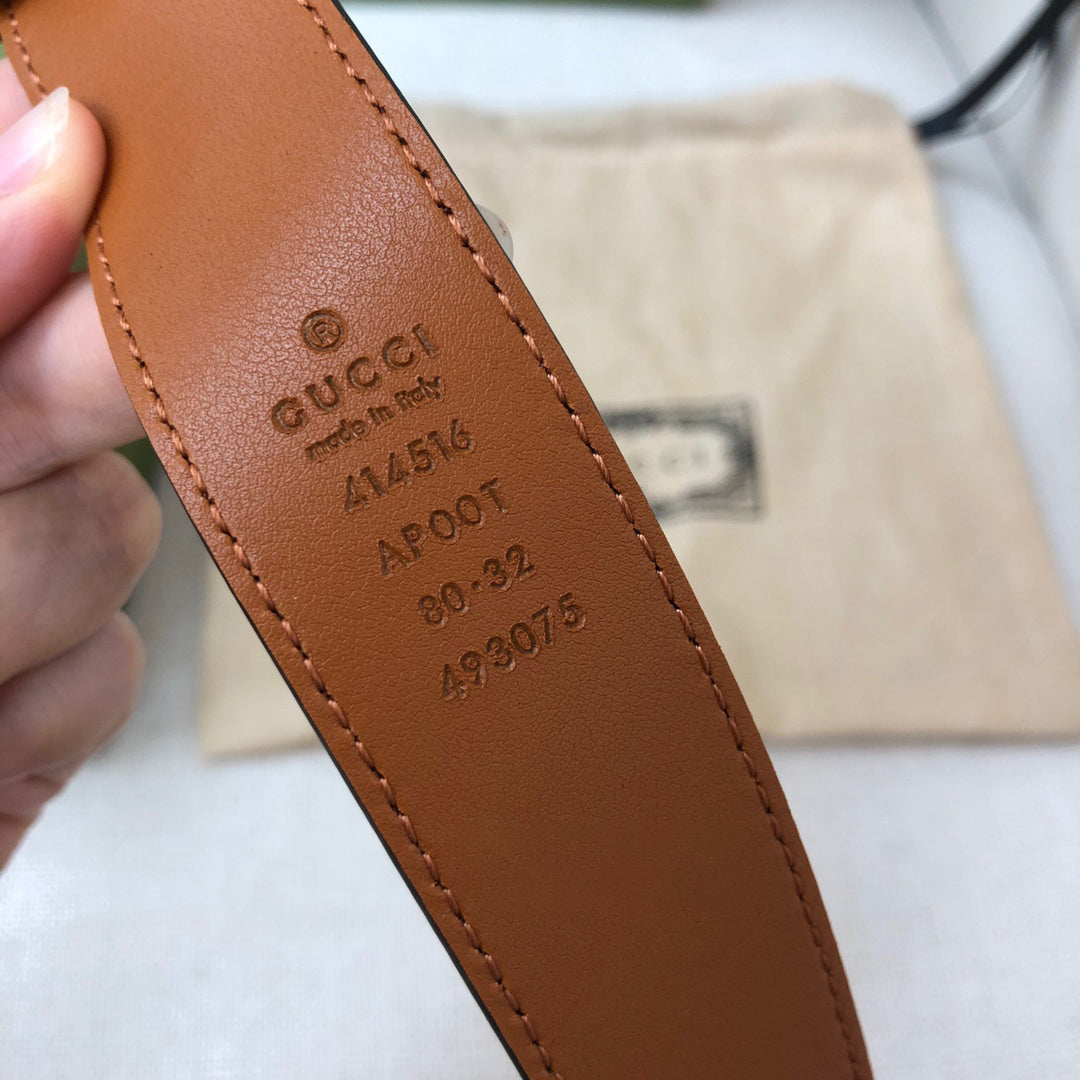 Classic Ancient Gold Buckle Simple Belt