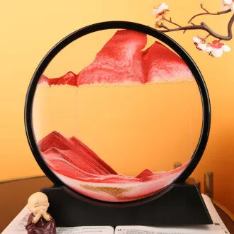 Dynamic hourglass decoration for luxurious gifts in the family living room