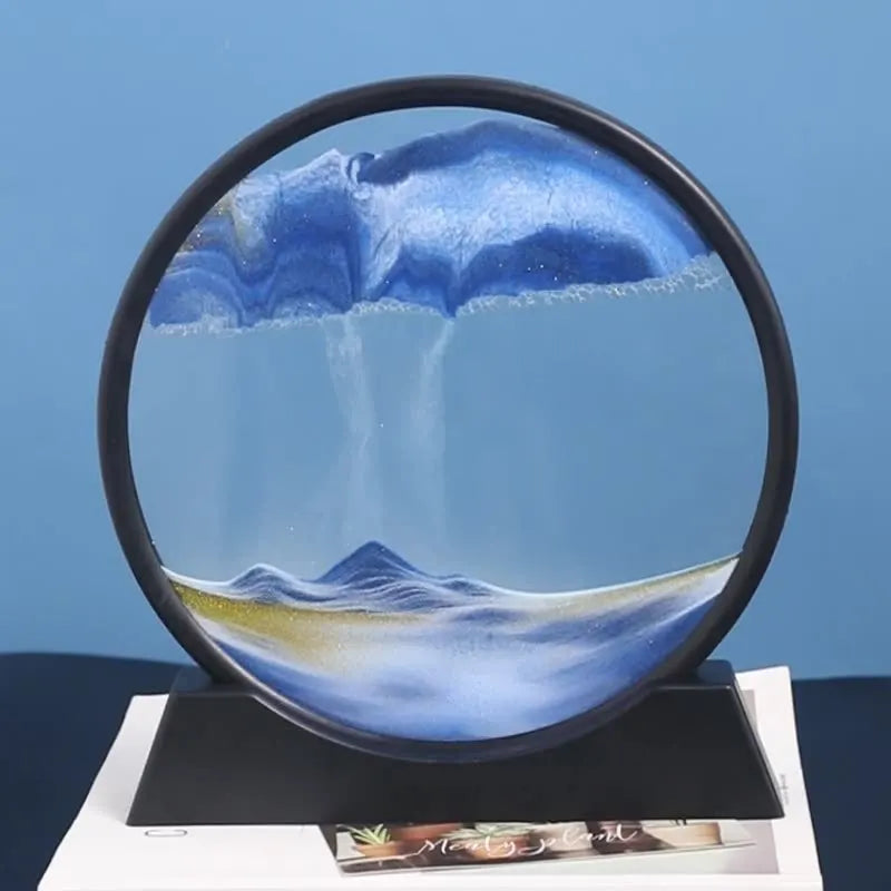Dynamic hourglass decoration for luxurious gifts in the family living room