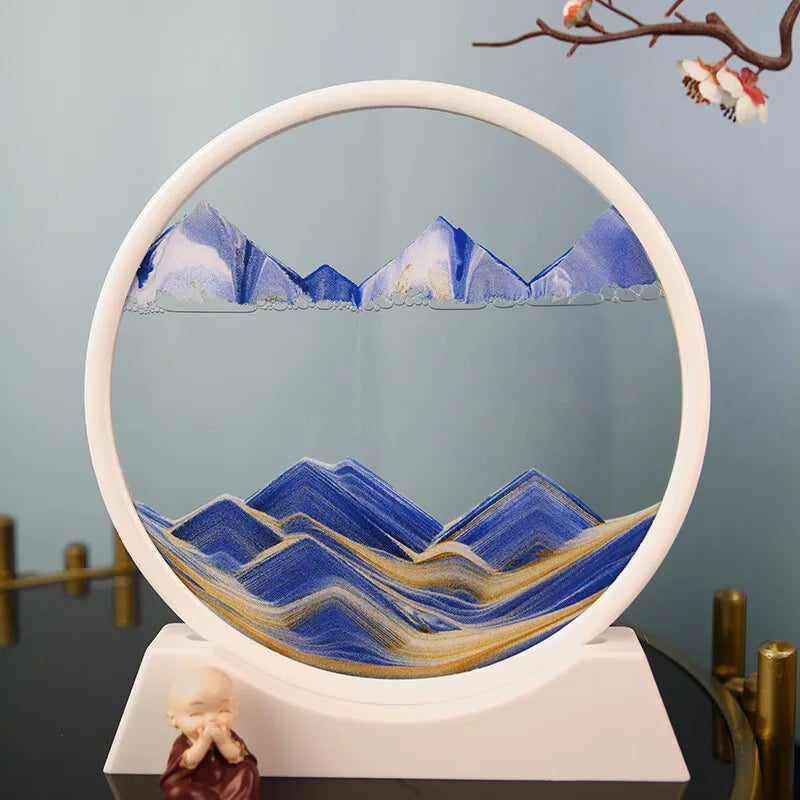 Dynamic hourglass decoration for luxurious gifts in the family living room