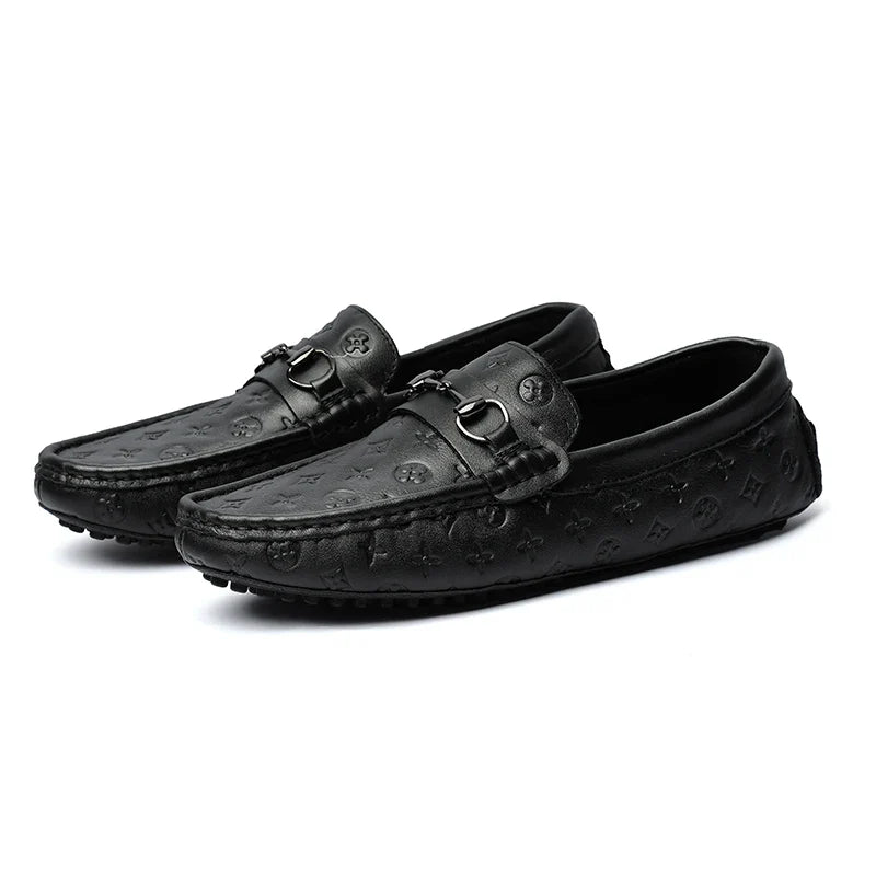 Fashion Men's Loafers Round Toe Caps Italian Handmade Shoes 1025073105