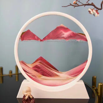 Dynamic hourglass decoration for luxurious gifts in the family living room