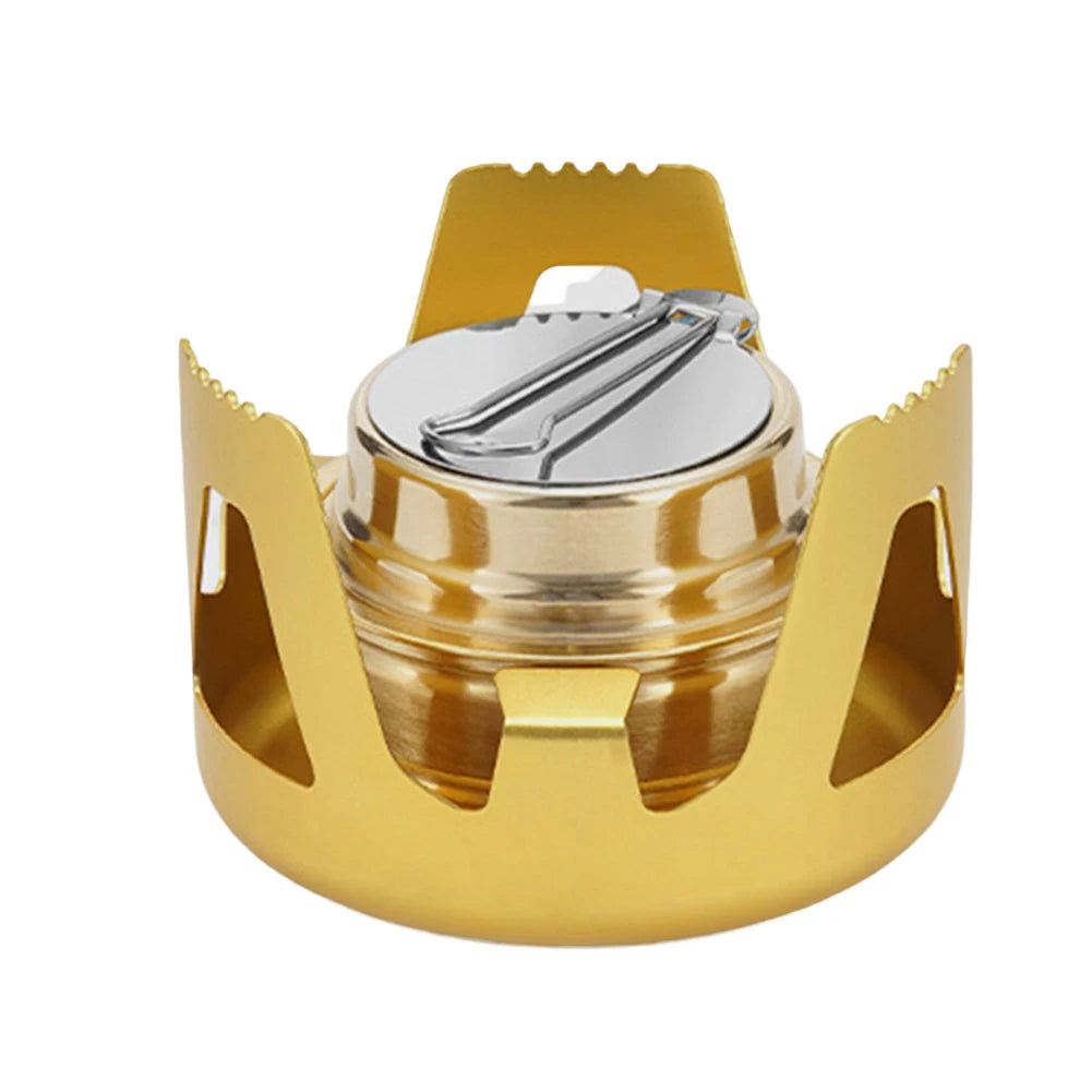 Outdoor Tea Vaporising Stove Portable Windproof Solid Liquid Dual Purpose Wild