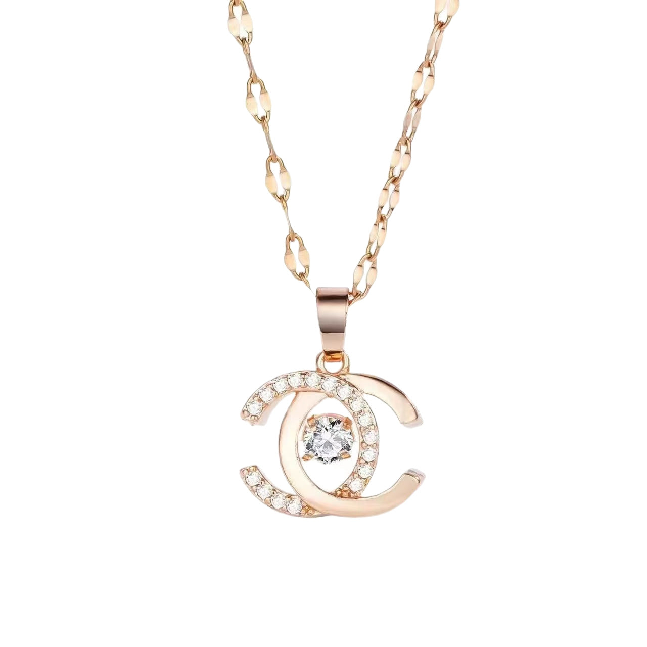 Elegant double C necklace 2025081309