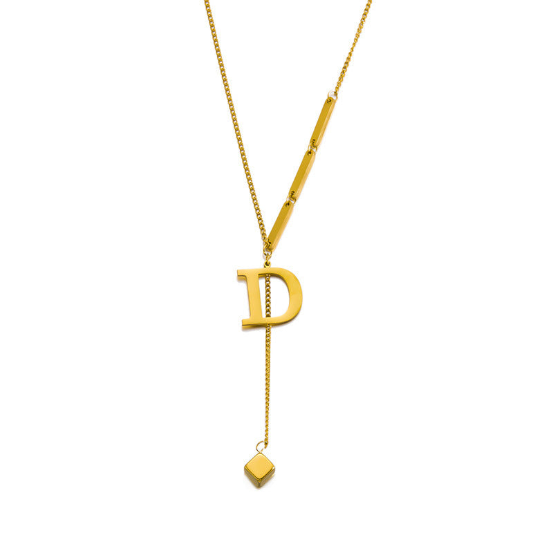 Titanium steel letter necklace 2025081112