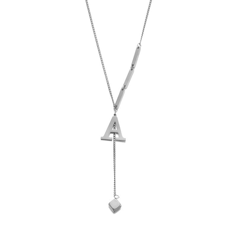 Titanium steel letter necklace 2025081112