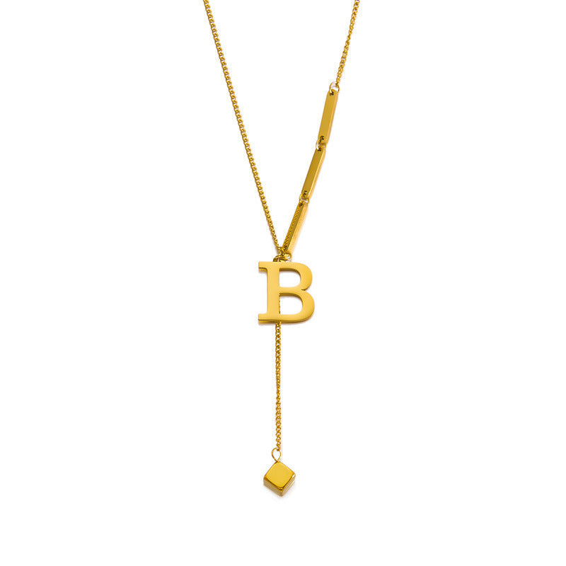 Titanium steel letter necklace 2025081112