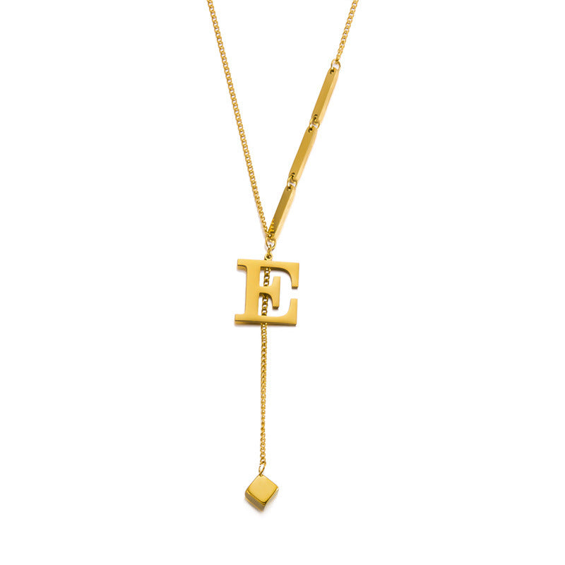 Titanium steel letter necklace 2025081112