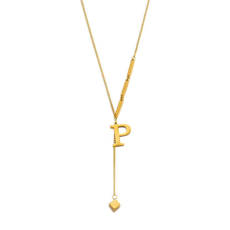 Titanium steel letter necklace 2025081112