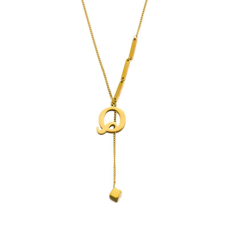 Titanium steel letter necklace 2025081112