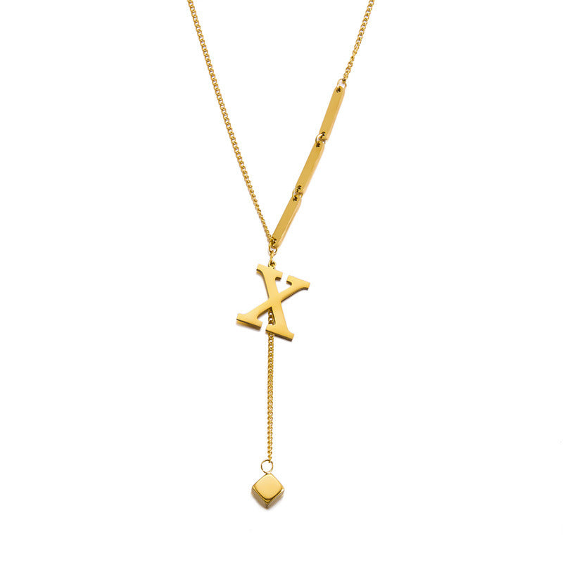 Titanium steel letter necklace 2025081112