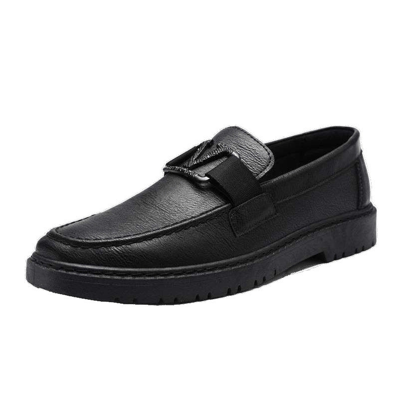 Versatile Bean Shoes Men'S 2025 Spring New Korean Style Casual Leather Shoes 1025072901