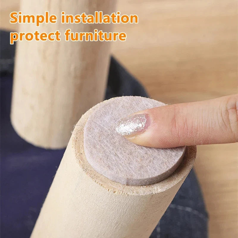 72 piece self-adhesive felt chair leg round bottom anti slip pad set