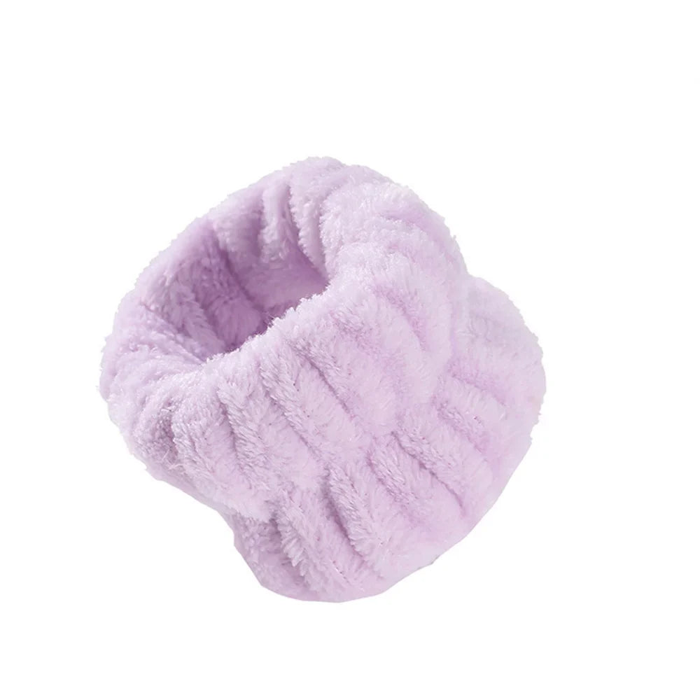 Solid color ultra-fine fiber water absorbing hair accessory headscarf, handmade makeup
