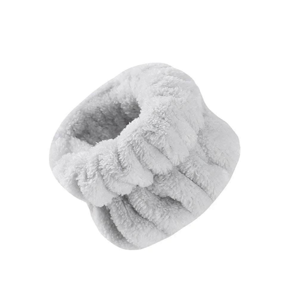 Solid color ultra-fine fiber water absorbing hair accessory headscarf, handmade makeup