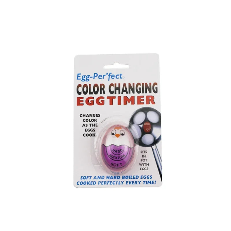 Cartoon Egg Timer Sensitive Hard & Soft Boiled Egg Color Changing Indicators Kitchen Boiled Egg Temperature Observer
