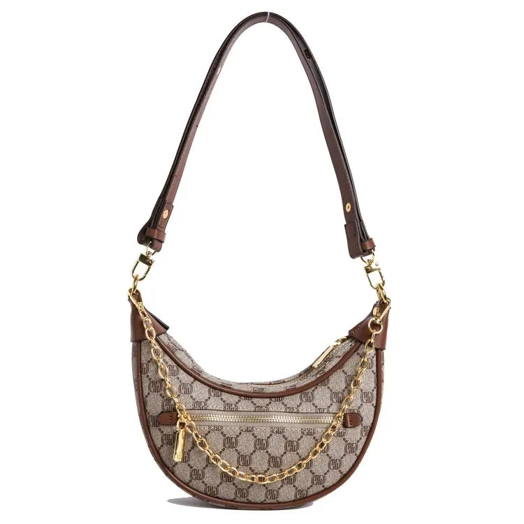 Light luxury crocodile embossed crescent-shaped bag 2025073122