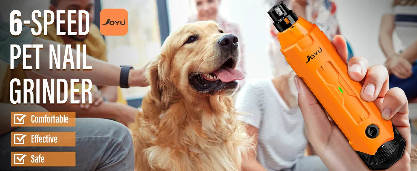 Electric Dog Nail Grinder | 6 Speeds | Ultra Quiet & Rechargeable | Painless Grooming
