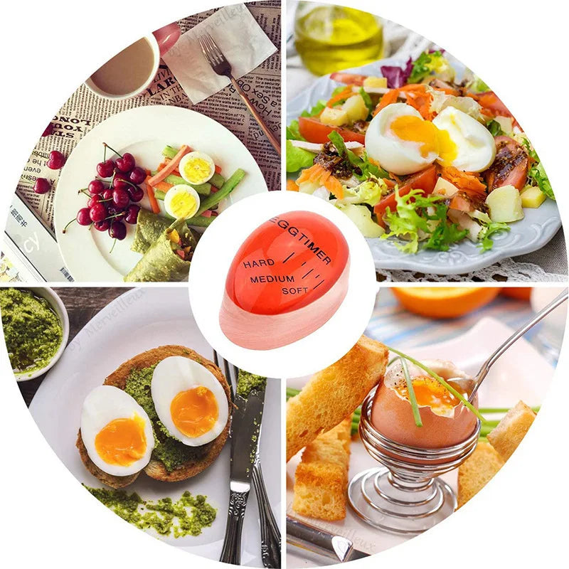 1/3pcs Egg Timer Kitchen Electronics Gadgets Color Eggs Cooking Changing Yummy Soft Hard Boiled Eco-Friendly Resin Red Tools