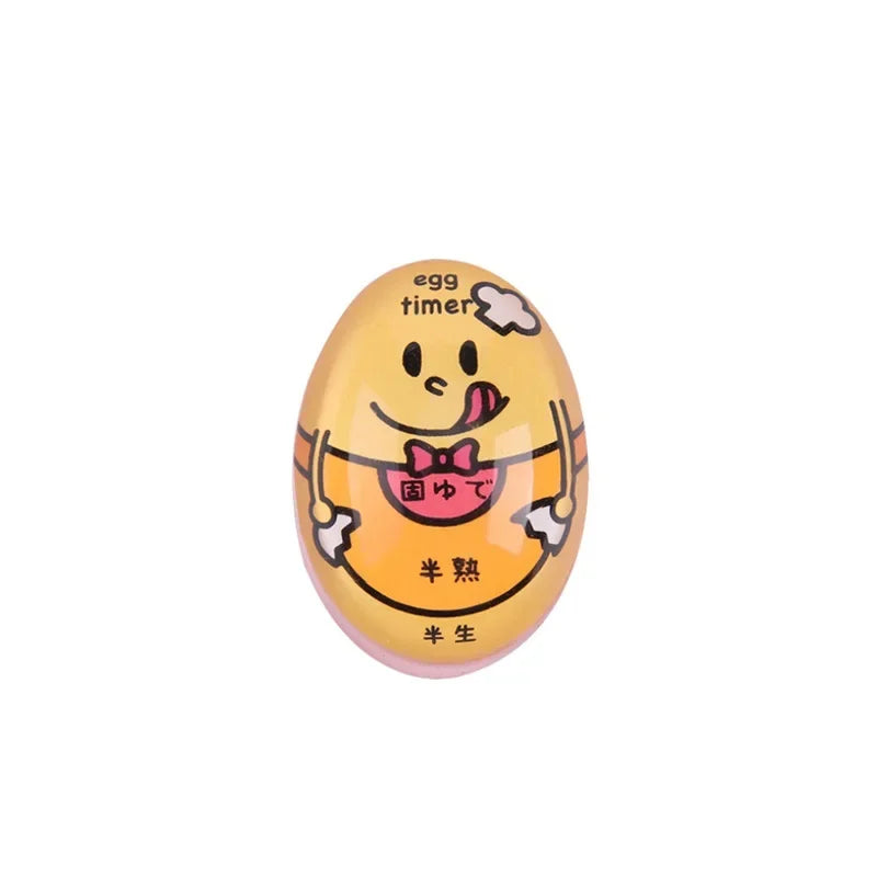 Cartoon Egg Timer Sensitive Hard & Soft Boiled Egg Color Changing Indicators Kitchen Boiled Egg Temperature Observer