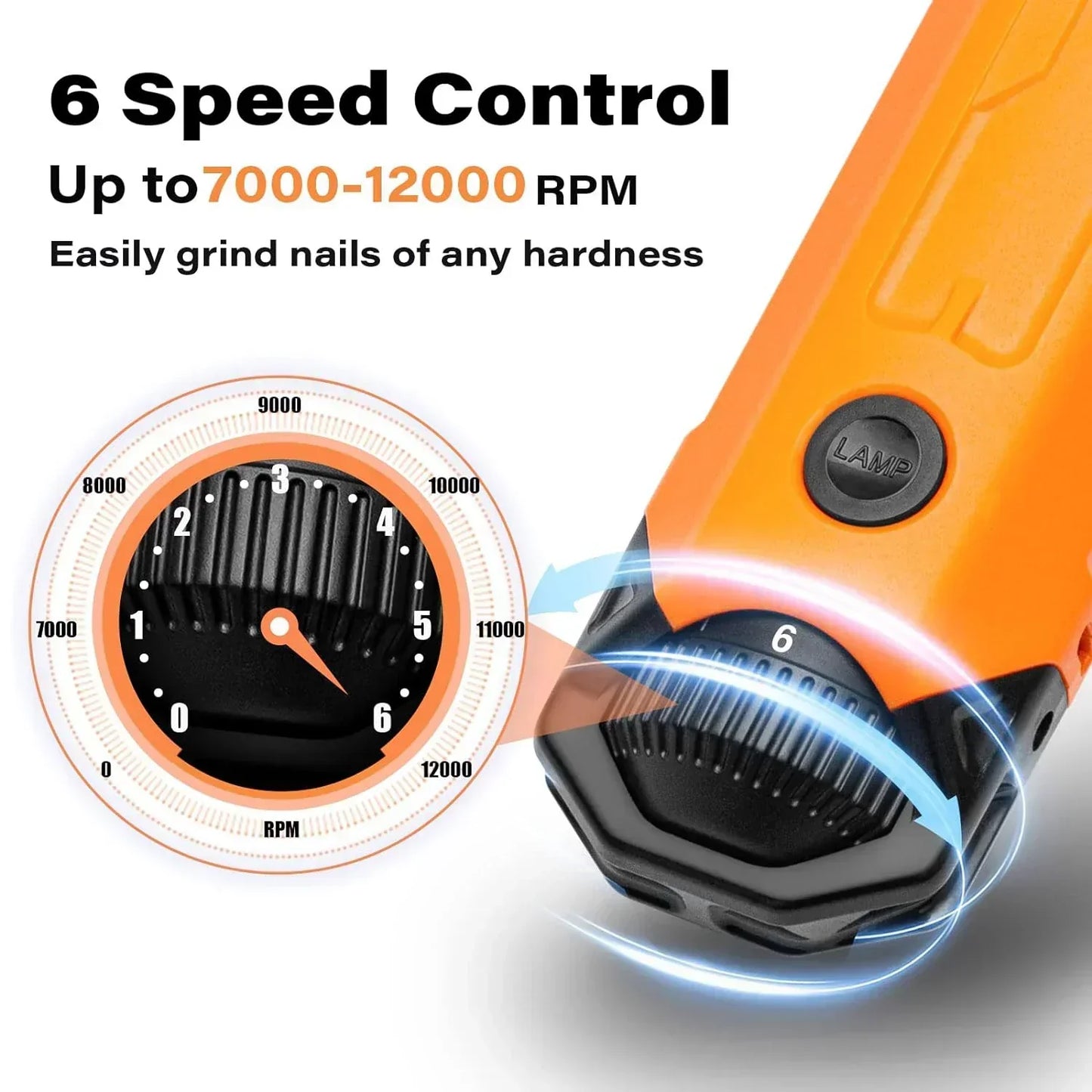 Electric Dog Nail Grinder | 6 Speeds | Ultra Quiet & Rechargeable | Painless Grooming