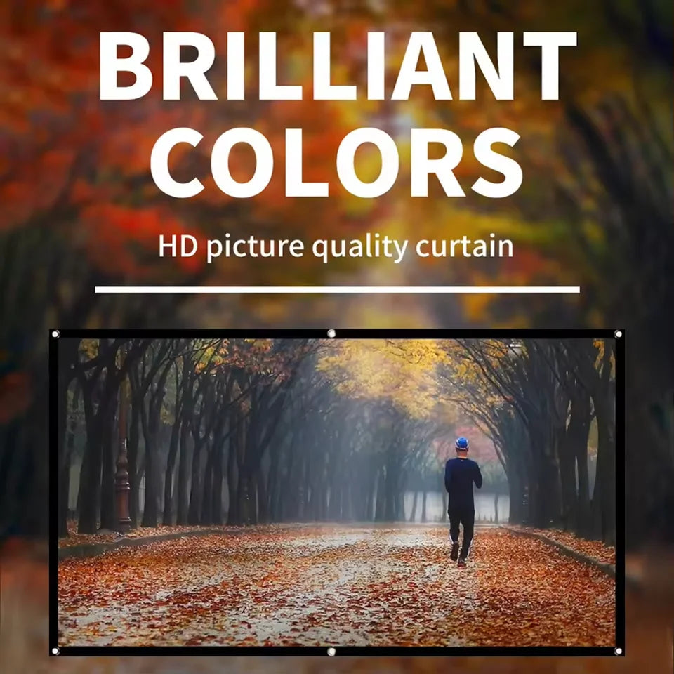 16:9 portable projector screen, simple projector curtain