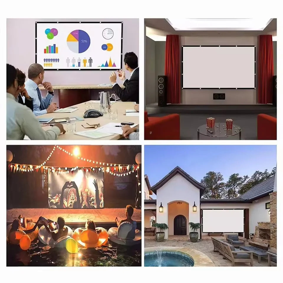 16:9 portable projector screen, simple projector curtain